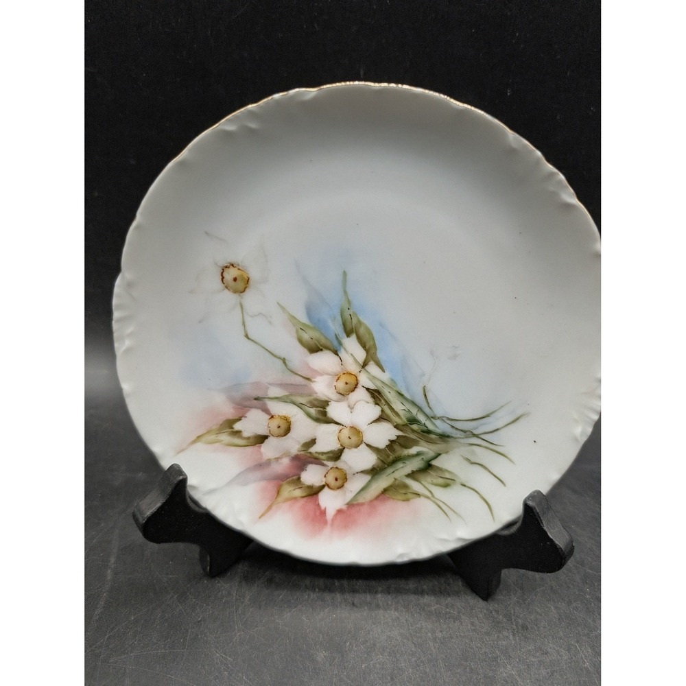 Vintage Rosenthal RC Versailles Bavaria Hand Painted Floral Porcelain Plate Gold